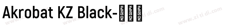 Akrobat KZ Black字体转换